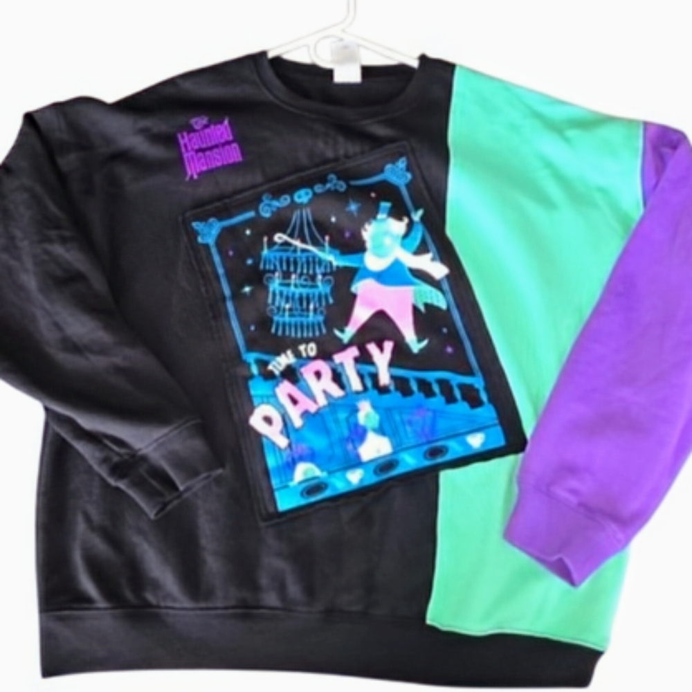 Unisex Adult The Haunted Mansion Glow-in-the-Dark Pullover Sweatshirt